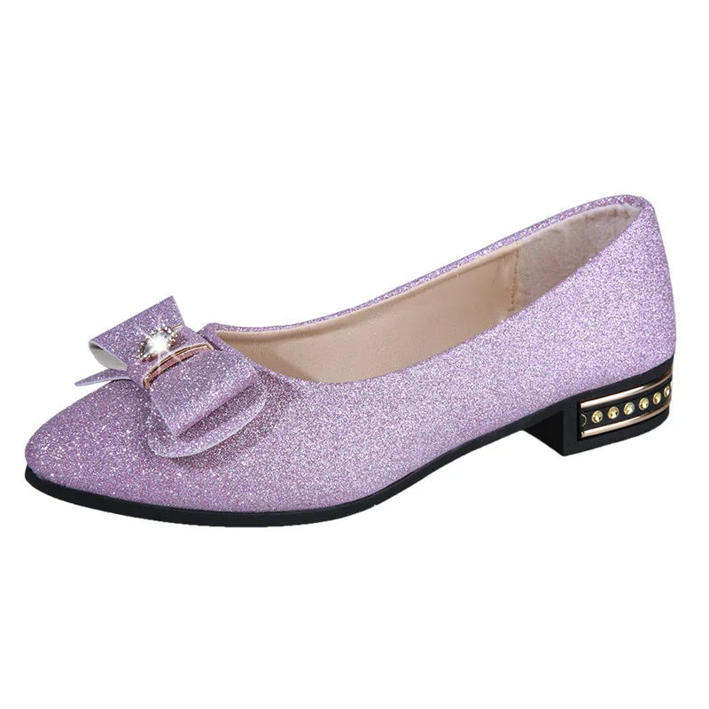 Women's Bow Flat Loafers - Soft Casual Slip-On Shoes
