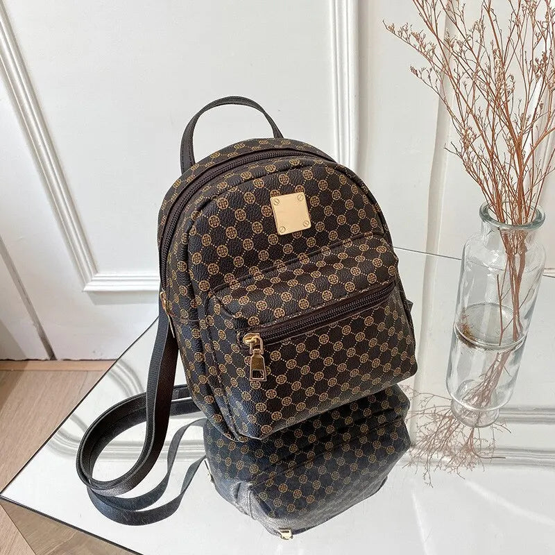 Versatile Women's Mini Backpack - 4-in-1 Fashion Bag for School, Shopping & Travel