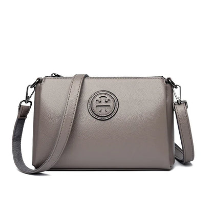 Versatile PU Crossbody Bag for Women Stylish High Quality Brand Design Zipper Solid Color Pattern Casual Daily Use Shoulder Bag