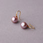 Fashion Natural Freshwater Black Pearl Earrings For Women Sterling Silver Gold Plated Earrings Wedding