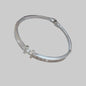 Class Crystal Letter Geometric Women's Bracelet Fashion Bracelet Personalized Versatile Minimalist Bangles for Women