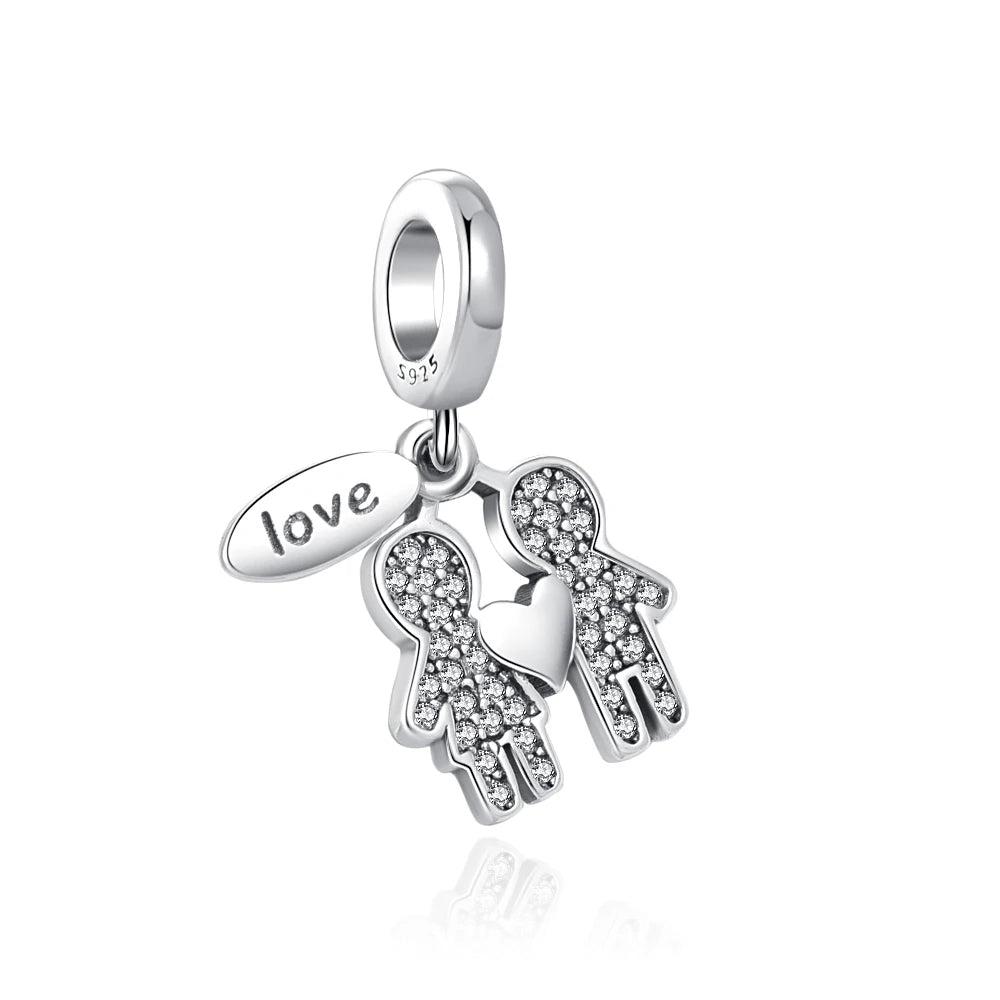 Sterling Silver Sunflower Best Friend Charm Bead - Bracelet Accessory