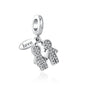 Sterling Silver Sunflower Best Friend Charm Bead - Bracelet Accessory