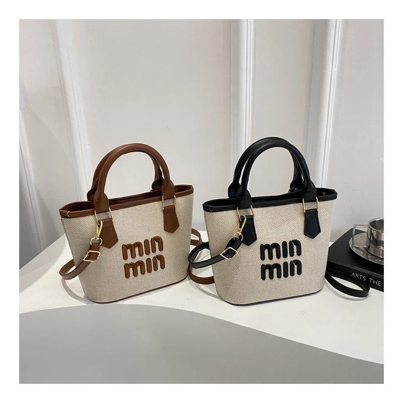 Woven Texture Crossbody Bag - Niche Design Shoulder Handbag