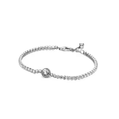 Brand new 925 sterling silver zirconia exquisite tennis star bracelet for women DIY original charm beads exquisite jewelry
