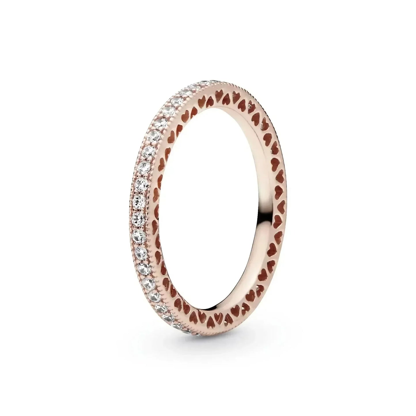 Hot selling 925 sterling silver classic dazzling crown round hearts ring exquisite women's light luxury charm ring jewelry gift