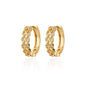 Shiny Zircon Circle Square Hoop Earrings for Women Gold Color Stainless Steel Earrings Luxury Christmas Jewelry Wedding aretes