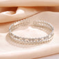 Titanium Steel 18kGold Plated Bangles for Women Girls Trend Waterproof Jewelry Luxury Sparkling Zircon Cuff Bracelet Bangle