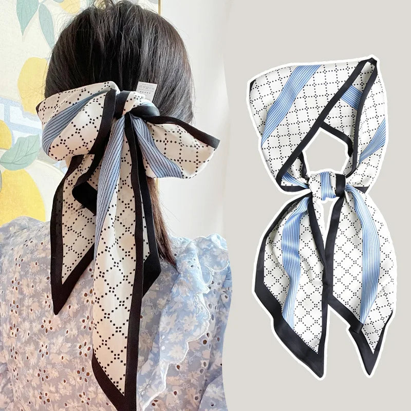 Luxury Long Silk Satin Scarf Belt - Soft Headscarf & Hair Band Accessory