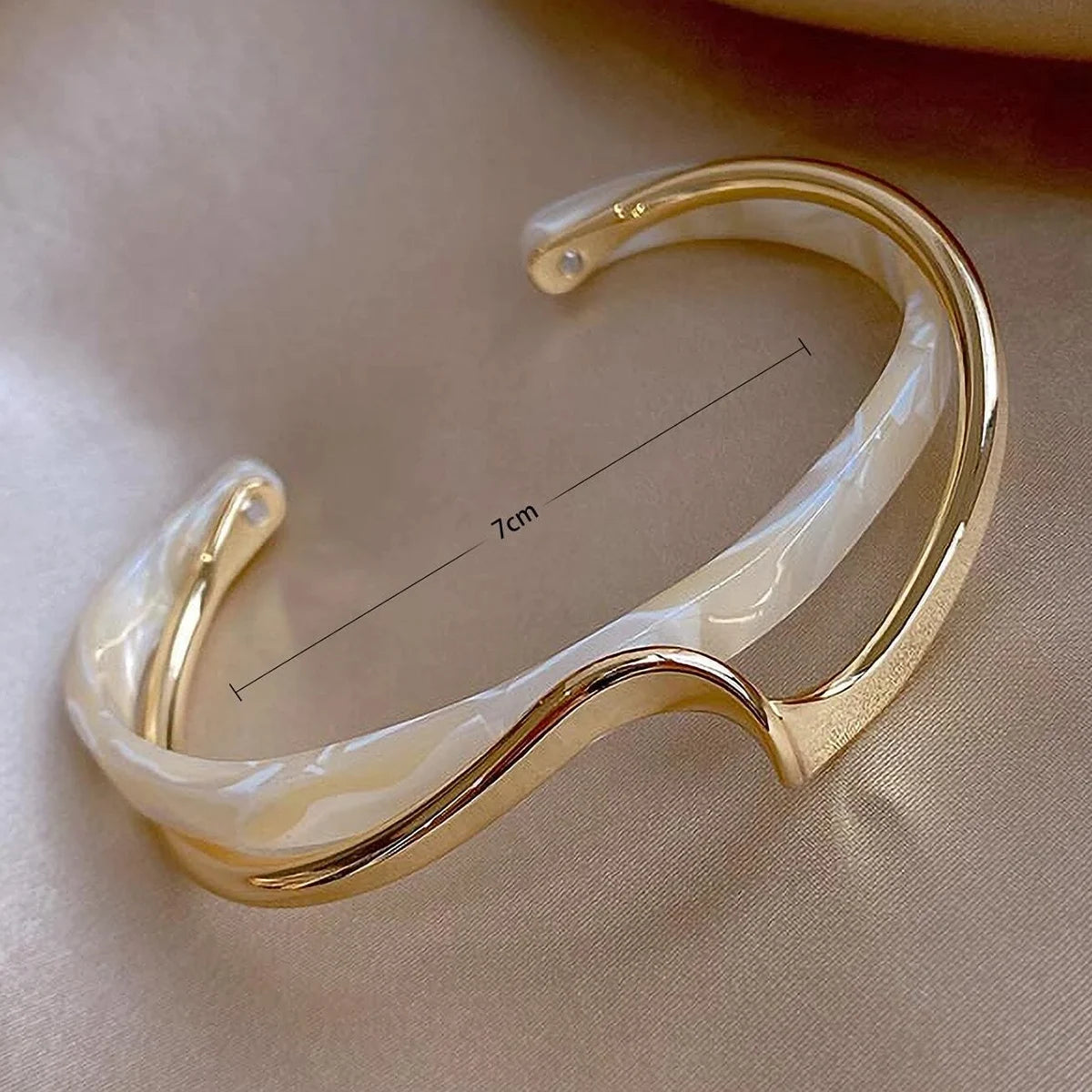 Titanium Steel Gold Bracelet - Classic Zircon Inlaid Bangle for Women