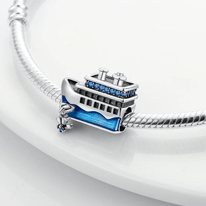Sterling Silver NEW Leisure Life Theme Beads Charms Bracelets Necklace Luxury Women DIY Jewelry Gifts Birthday Party