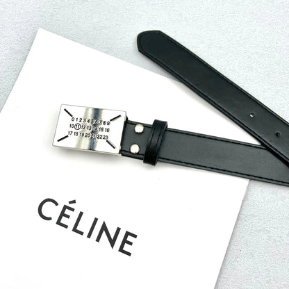 Luxury Designer PU Leather Belt - Alloy Buckle Waist Strap for Women & Men