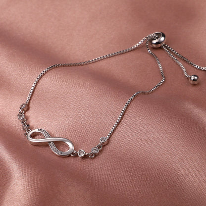 Original Bracelet 925 Silver Color Lucky Symbol Zircon Bracelet Luxury Jewelry For Woman Romantic Jewelry Valentine's Day Gifts