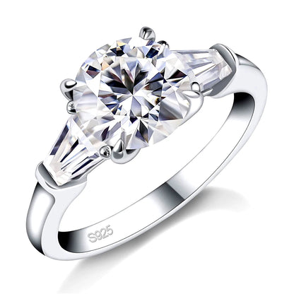 Moissanite Cocktail Ring - 925 Sterling Silver, 1ct & 2ct, D Color, NGTC Certified