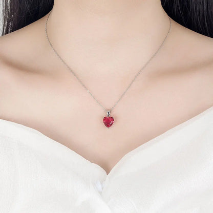 925 Sterling Silver Heart Zircon Jewelry Set | Ring, Earrings & Necklace for Women