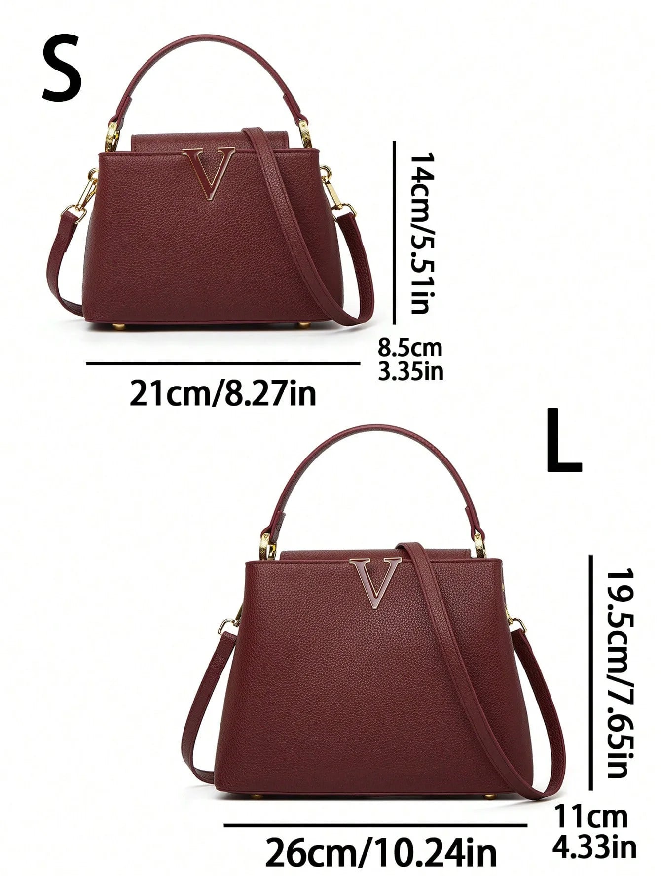 New 2025 simple V-shaped decorative handheld fashionable messenger bag trendy bucket women's small bag