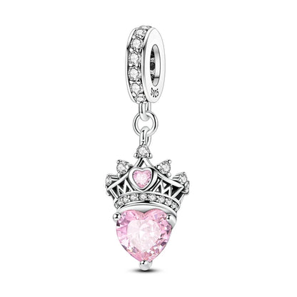 925 Sterling Silver Charm Beads | Butterfly, Crown, Heart & Perfume Bottle Zircon Charms for Women