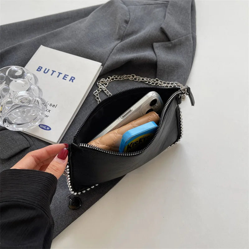 Solid color Design Crossbody Bags For Women Fashion Chain Mobile Phone Purses Fashion Shoulder Messenger Bag Sac A Main Female