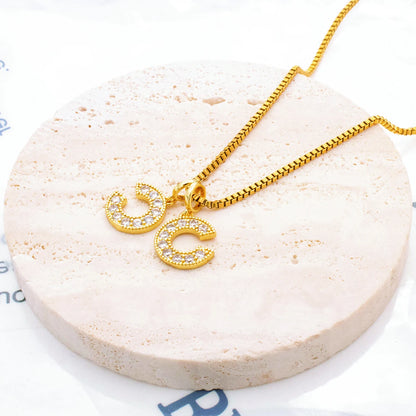 Gold Letter C Pendant Necklace for Women | Stainless Steel