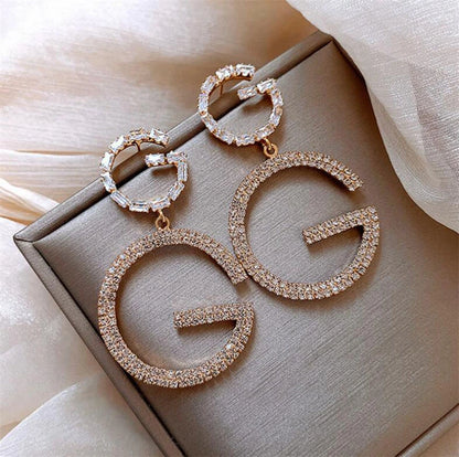 New Fashion Luxury Korean Fashion Big Letter G Jewelry Earrings GG Charming Drop Earring For Female Designer Party Wedding Gift