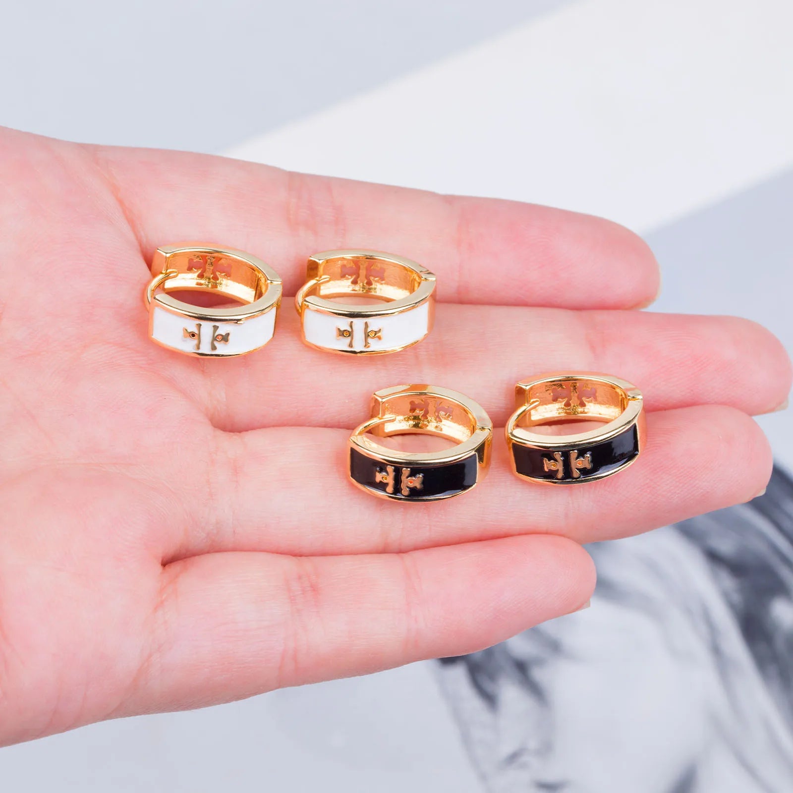 Bronze Vintage Geometric Earrings - 2PCS Hypoallergenic Statement Dangle Earrings Set