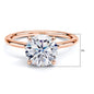 Solitaire Ring - 925 Sterling Silver Rose Gold, Moissanite or Zirconia, 1ct 2ct 3ct 5ct