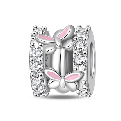 925 Sterling Silver Charm Beads | Butterfly, Crown, Heart & Perfume Bottle Zircon Charms for Women