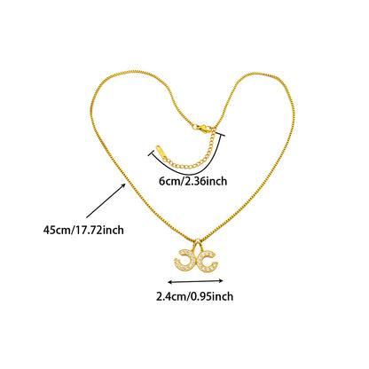 Gold Letter C Pendant Necklace for Women | Stainless Steel