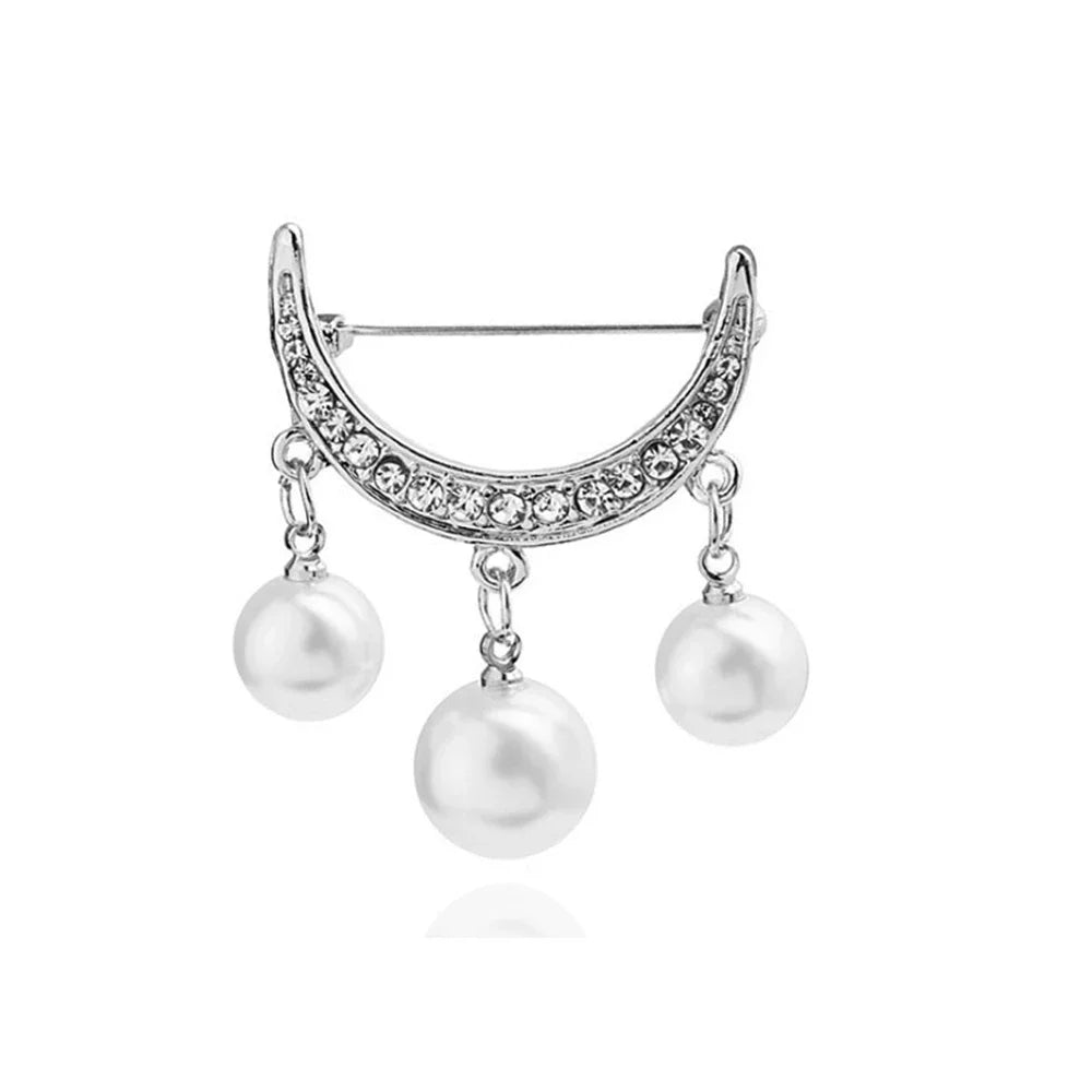 Luxury Pearl Butterfly Wreath Brooches Elegant Enamel Camellia Flower  Pendant Plant Pin Accessories Women Party Jewelry Gift