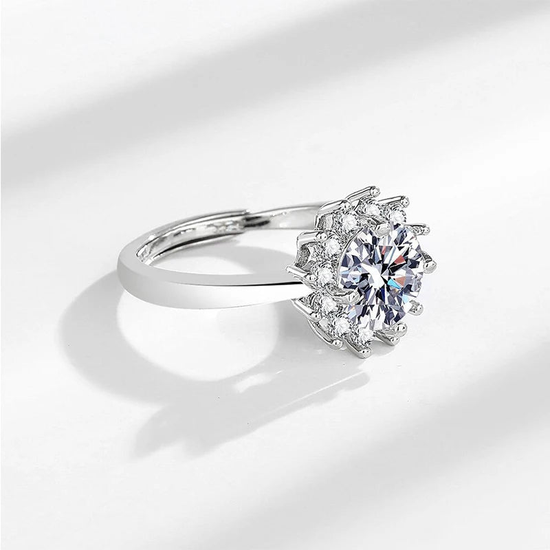 Moissanite Solitaire Ring - 925 Sterling Silver, 0.5ct to 2ct, D Color VVS1, GRA & CMA Certified