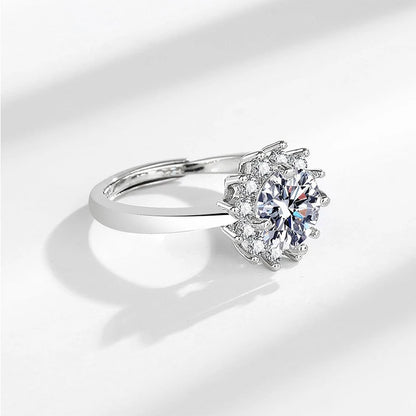 Moissanite Solitaire Ring - 925 Sterling Silver, 0.5ct to 2ct, D Color VVS1, GRA & CMA Certified