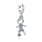 Sterling Silver Sunflower Best Friend Charm Bead - Bracelet Accessory