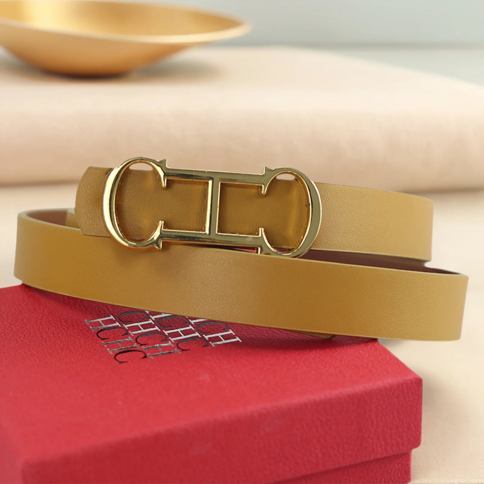 Premium Unisex Fashion Belt - Adjustable Faux Leather Belt with Gift Box