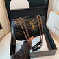 Luxury Genuine Leather Handbag - Elegant Designer Crossbody Shoulder Tote
