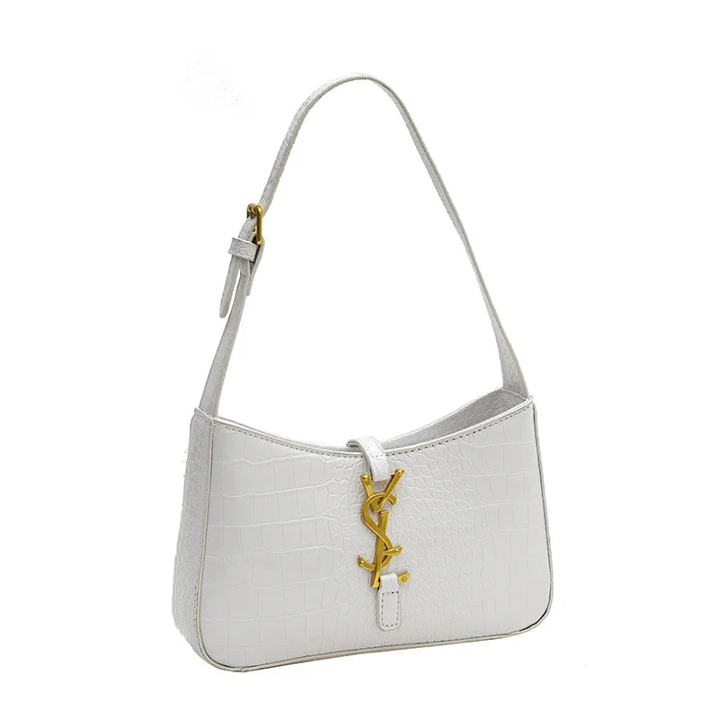2025 New Fashion Favorite Fashion Crocodile Pattern Stick Bag Women's Fashion Trend Handbag Casual Single Shoulder Underarm Bag