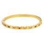 Greatera Trendy Gold Plated 316L Stainless Steel Bangles Bracelets for Women Delicate Cubic Zirconia Bracelet Party Jewelry 2024