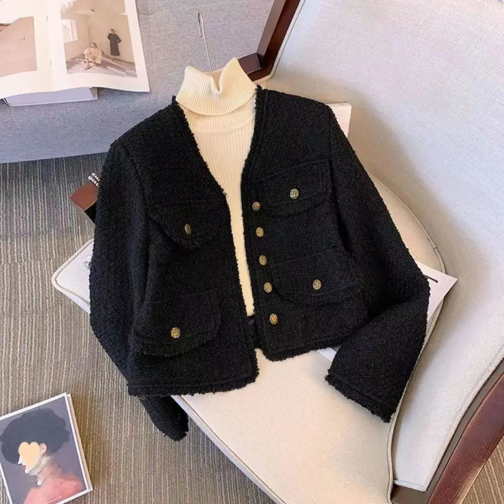 Y2K Tweed Jacket - Korean Style Autumn Winter 2025