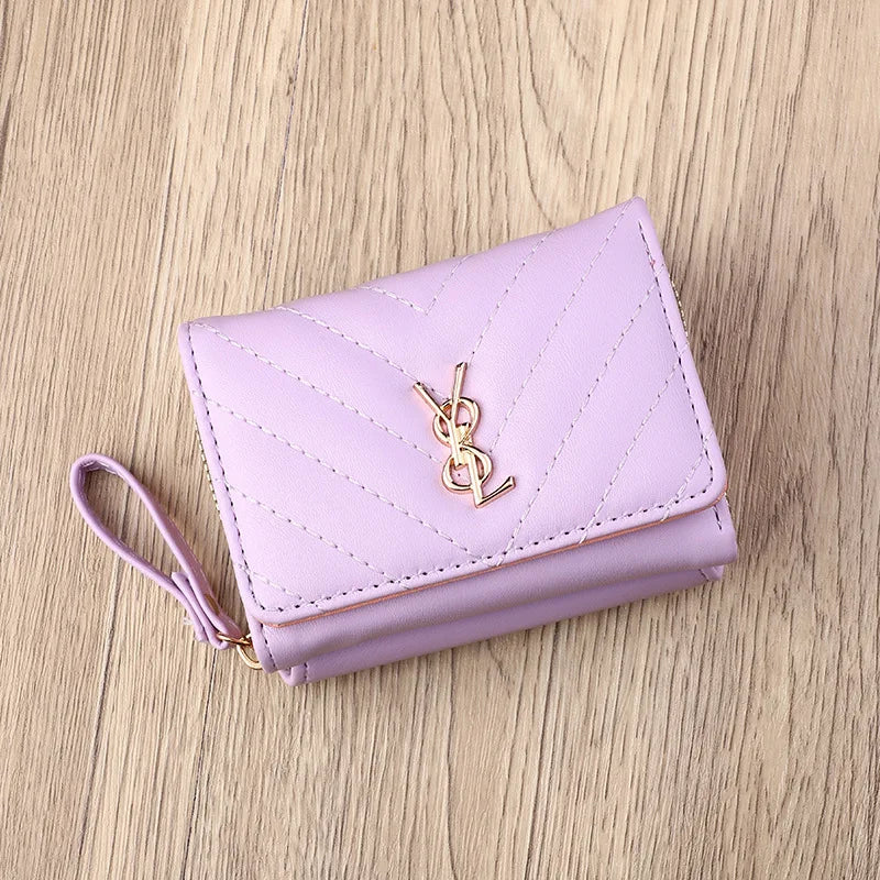 Women's Multi-Slot Wallet - Compact PU Leather Card Holder