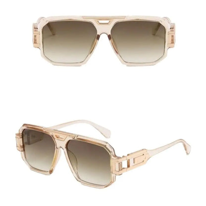Fashion Square Full Frame Sunglasses - Large Oversized Retro HD Street Style
