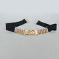 Golden Letter Waist Corset Belts Fashion Women's Metal Waistband Female Luxury Brands Designer Ladies Elastic Belt For Dress