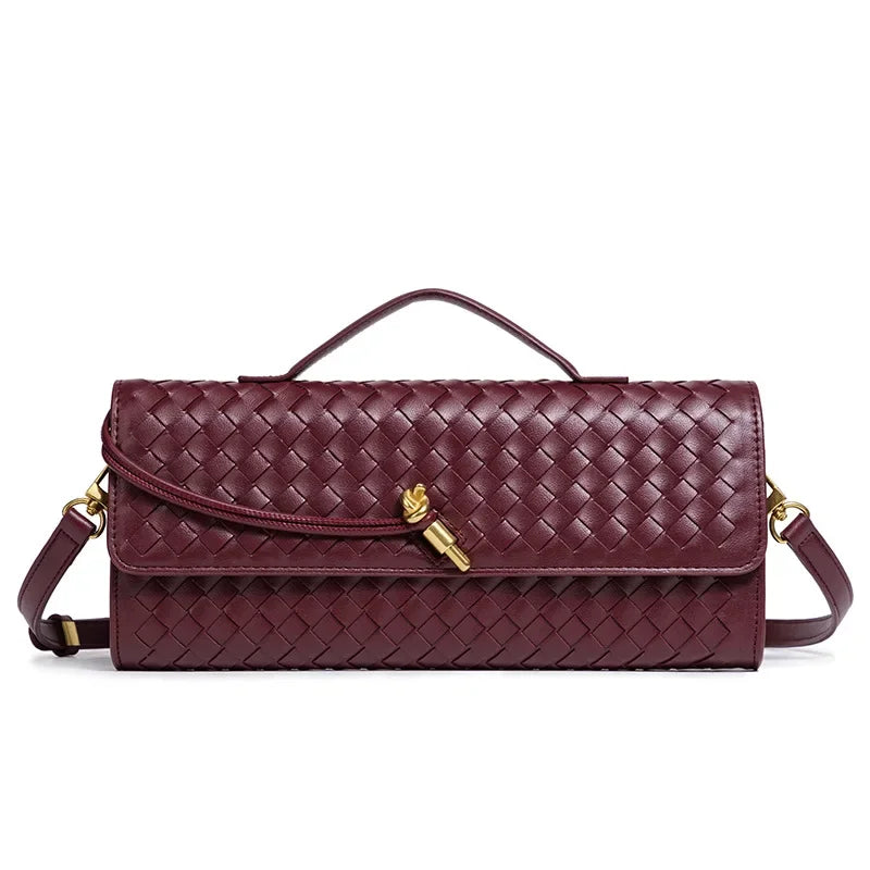 Classic Elegant Ladies Crossbody Bag Leather Handbag Shoulder Tote Luxury Designer Famous Brand Women's Chic Style