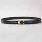 Elegant Women's PU Leather Belt - C-Shaped Buckle Fashion Belt with Gift Box