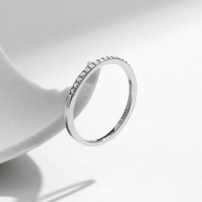 Moissanite Eternity Band - 925 Sterling Silver, D Color VVS1, CMA Certified