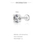 Moissanite Stud Earrings - 925 Sterling Silver, 0.03-1.2ct, D Color, GDTC Certified