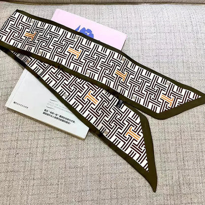 Luxury Long Silk Satin Scarf Belt - Soft Headscarf & Hair Band Accessory