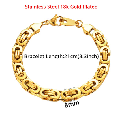Newest 316L Stainless Steel Bracelet Men Women Wholelsale Wristband 4mm Gold Color Male Hand Chain Link Bracelet Hip Hop Jewelry