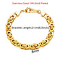 Newest 316L Stainless Steel Bracelet Men Women Wholelsale Wristband 4mm Gold Color Male Hand Chain Link Bracelet Hip Hop Jewelry