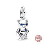 Sterling Silver Character Pendant Charm Bead - Bracelet Necklace Accessory