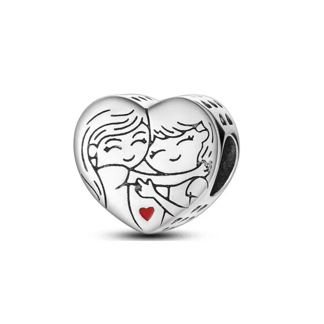 Sterling Silver Sunflower Best Friend Charm Bead - Bracelet Accessory