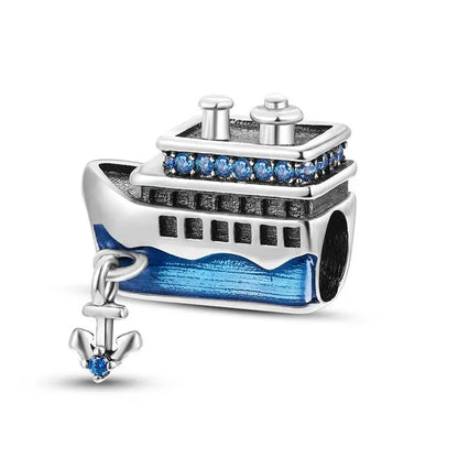 Sterling Silver NEW Leisure Life Theme Beads Charms Bracelets Necklace Luxury Women DIY Jewelry Gifts Birthday Party